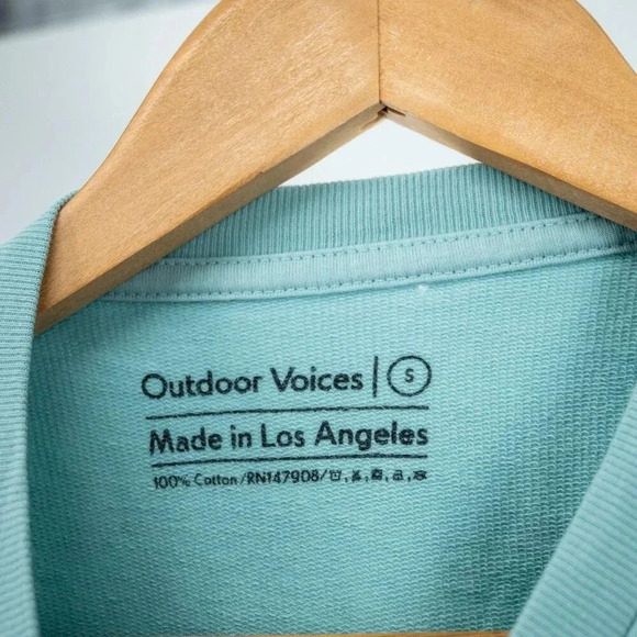 Outdoor Voices Circle Logo Cropped Sweatshirt Green | S - Picture 5 of 8